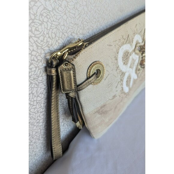 Coach Limited Edition Audrey Starfish Jeweled Sequin Studded Wristlet Clutch Y2K - Picture 3 of 13